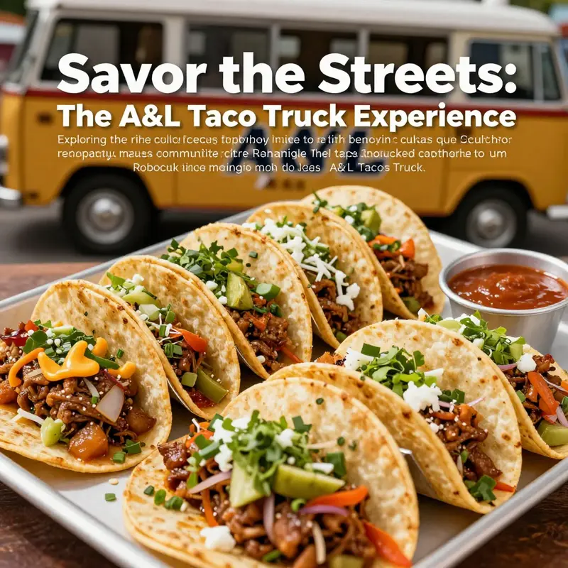A close-up of an assorted platter of tacos from A&L Taco Truck, showcasing vibrant toppings.