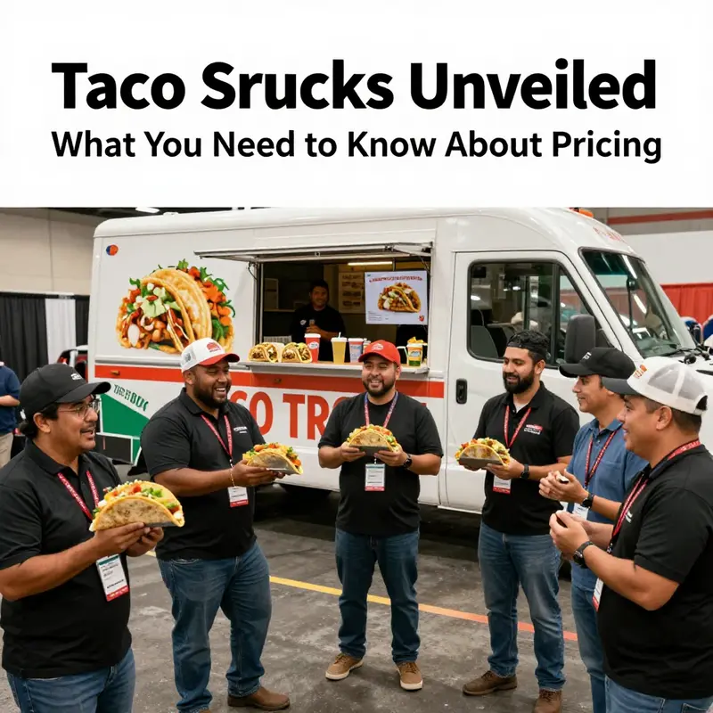 A vibrant festival scene featuring colorful new taco trucks, ready to serve delicious tacos.