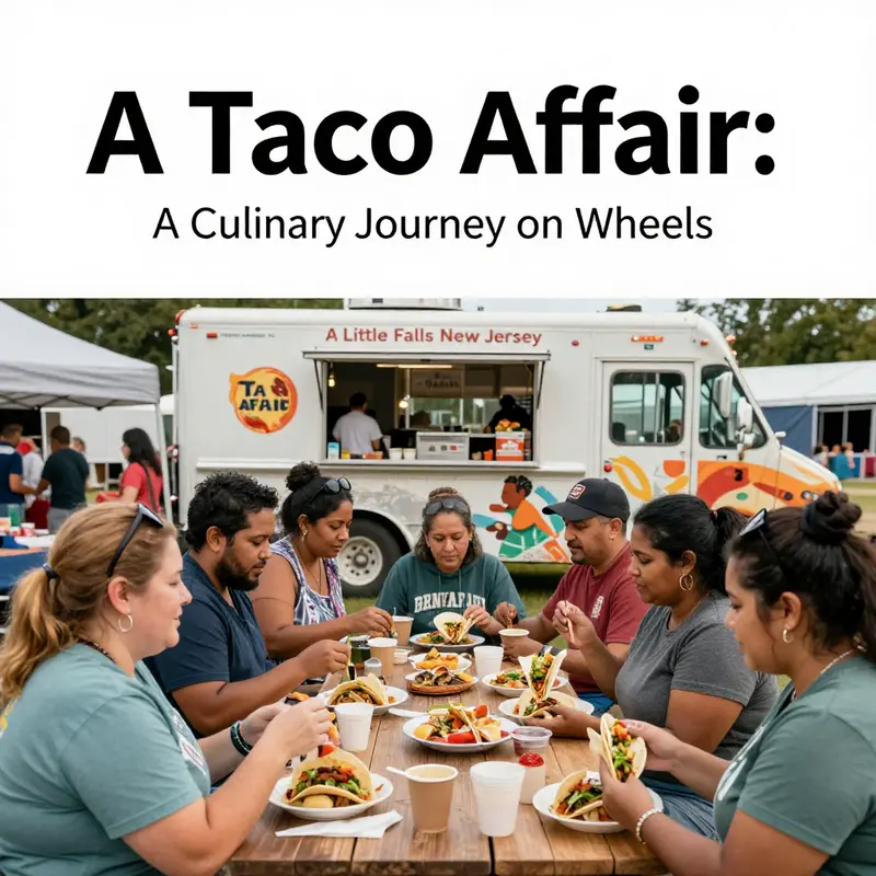 A vibrant display of A Taco Affair’s signature tacos and culinary offerings, inviting customers to explore their delicious menu.
