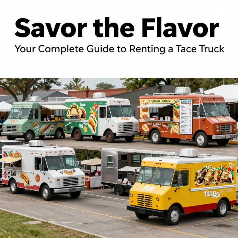 Showcasing diverse taco trucks with varied price ranges for different events.