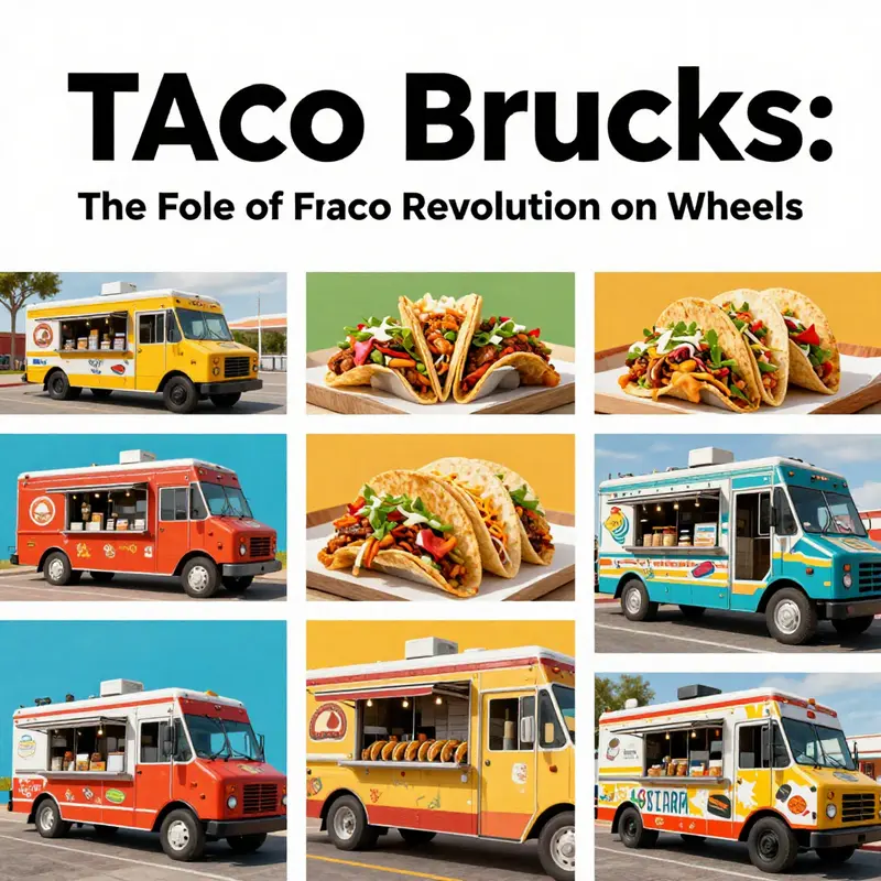 A lively taco truck scene showcasing its fast service and appeal to busy patrons.