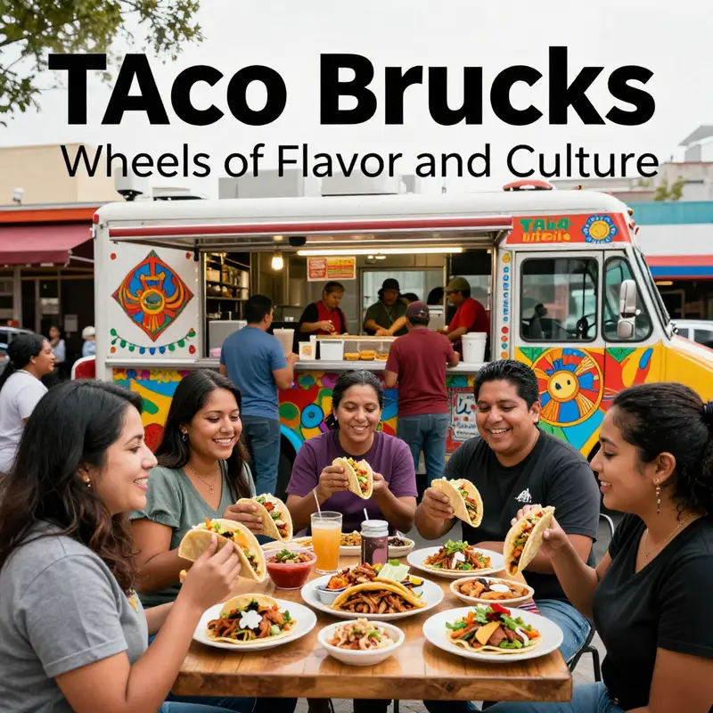 The vibrancy of community surrounding a taco truck brings joy and culinary excitement.