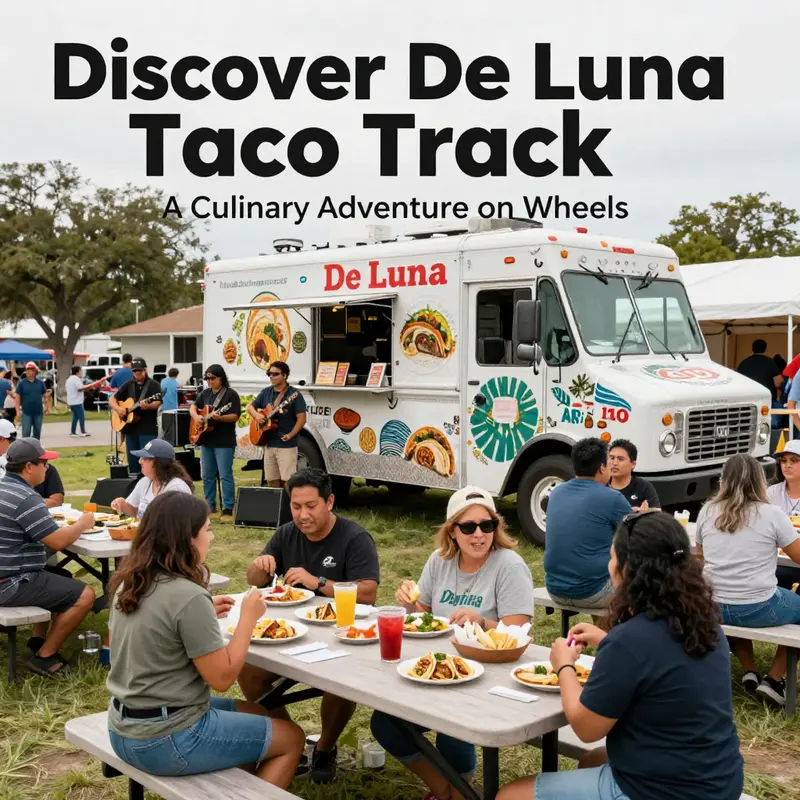 De Luna Taco Truck nestled in a lively neighborhood, representing the heartbeat of local culture and cuisine.