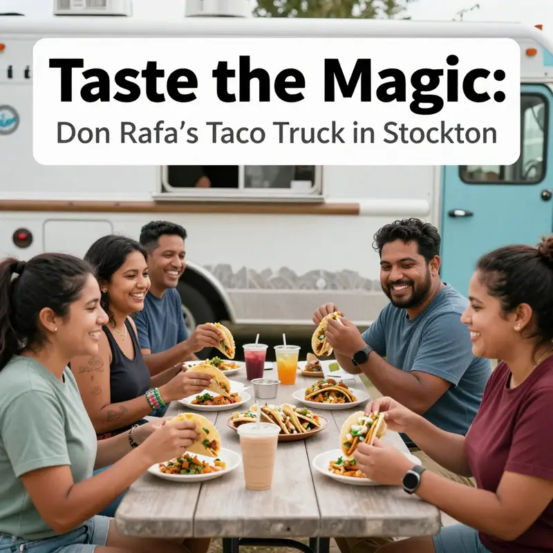 The vibrant ambiance of Don Rafa’s Taco Truck, showcasing the joy of good food and community.