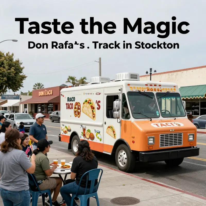 The vibrant ambiance of Don Rafa’s Taco Truck, showcasing the joy of good food and community.