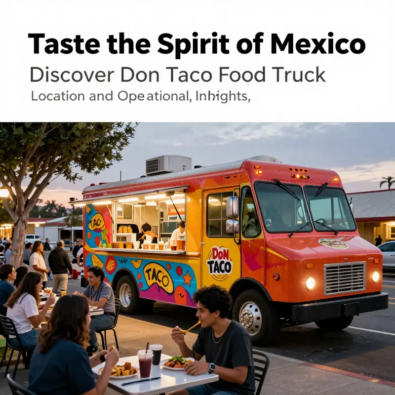 The welcoming sight of Don Taco Food Truck ready to serve delightful dishes in Somis, California.