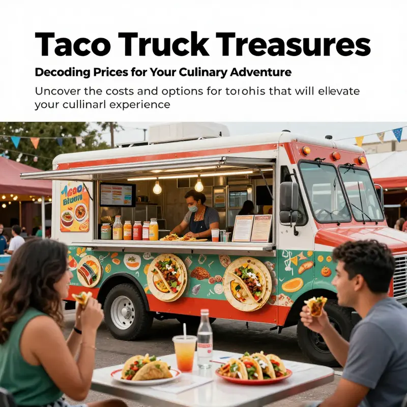 A colorful taco truck surrounded by customers enjoying food, epitomizing the charm and excitement of mobile taco experiences.