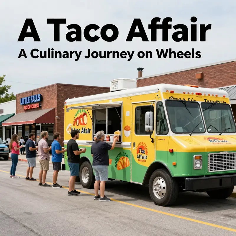 A vibrant display of A Taco Affair’s signature tacos and culinary offerings, inviting customers to explore their delicious menu.