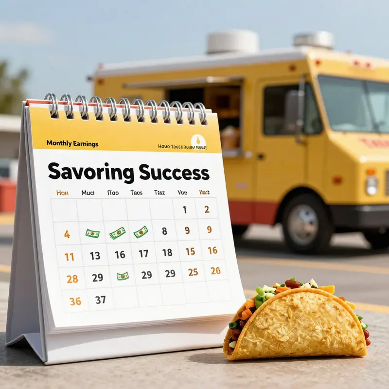A taco truck in action, bustling with customers during peak hours.