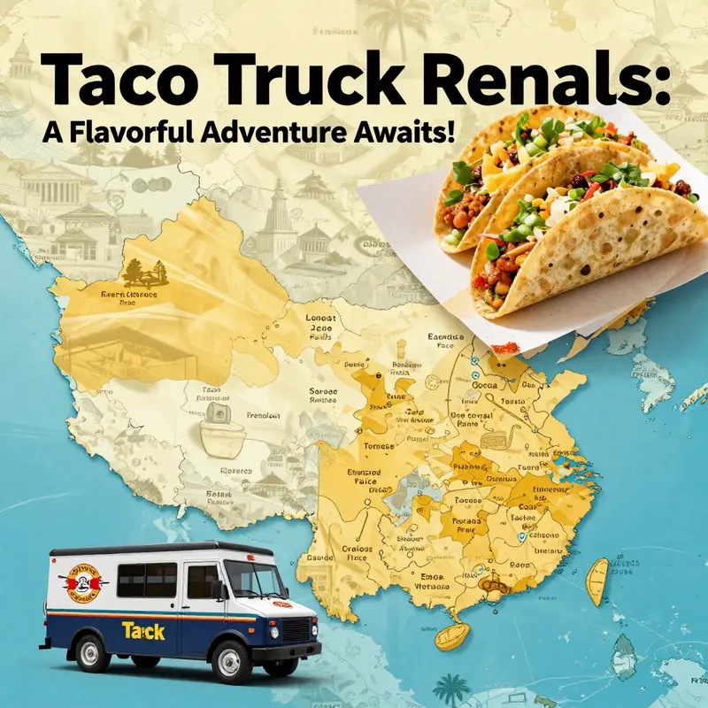 A lively taco truck serving delicious tacos at an outdoor event.