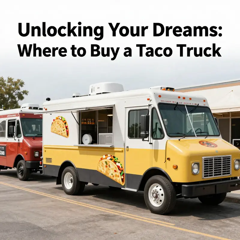 A dynamic taco truck manufacturer showcasing different vehicle options ready for customization.