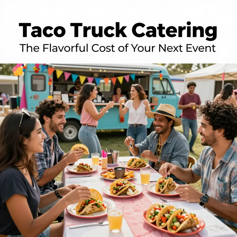 Explore the costs associated with taco truck catering through vibrant visuals.
