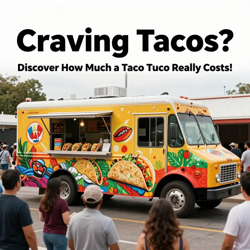 A lively taco truck at a festival, illustrating the diversity in cost for new and used trucks.