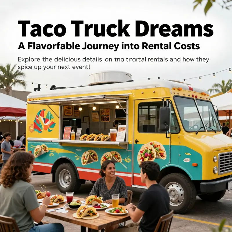 People enjoying tacos from a taco truck at a festive outdoor event, reflecting the joy of food and community.