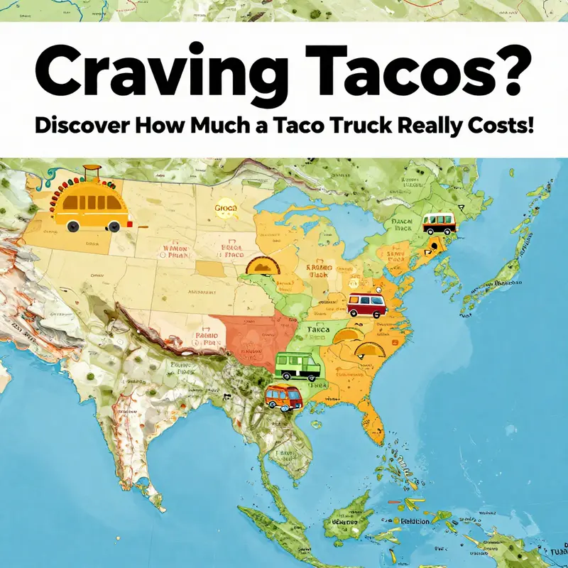 A lively taco truck at a festival, illustrating the diversity in cost for new and used trucks.