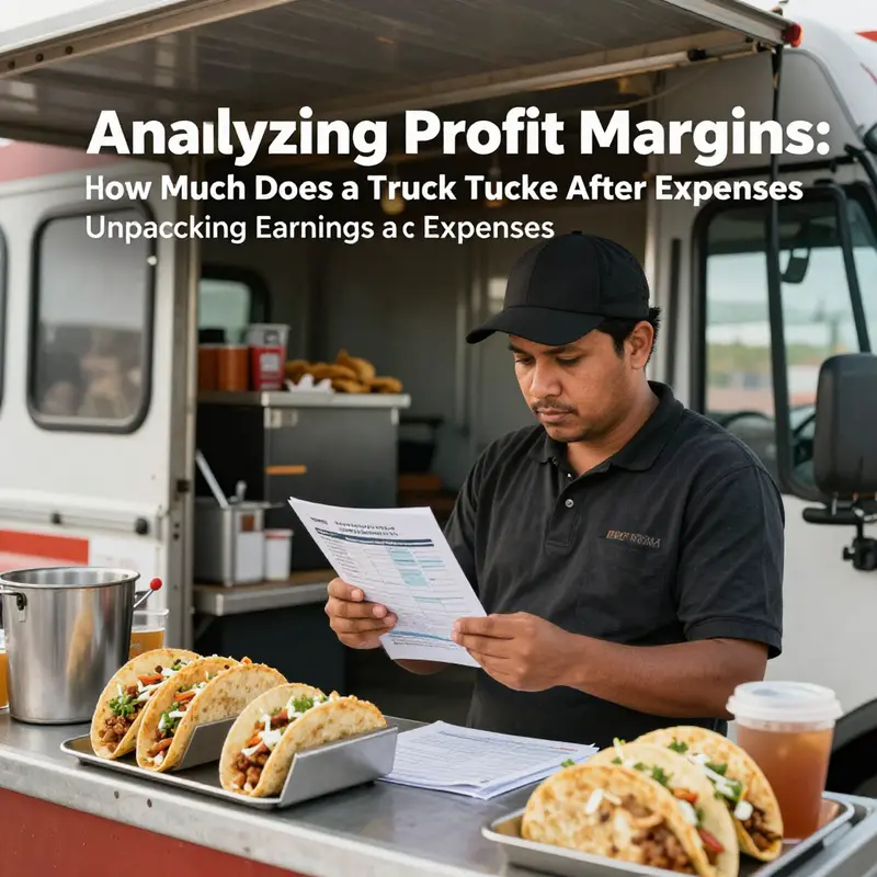A bustling taco truck in an urban area with customers enjoying fresh tacos.
