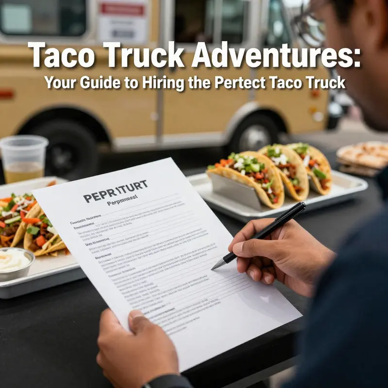 A bustling outdoor event showcasing the delights of a taco truck.