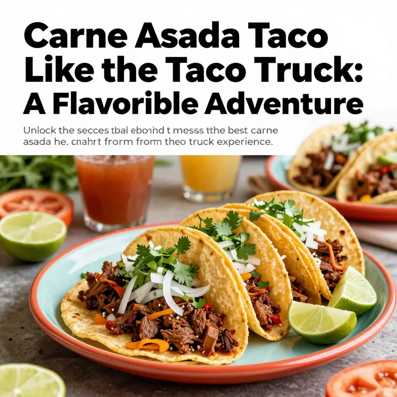 A vibrant display of carne asada tacos topped with fresh garnishes on colorful plates.