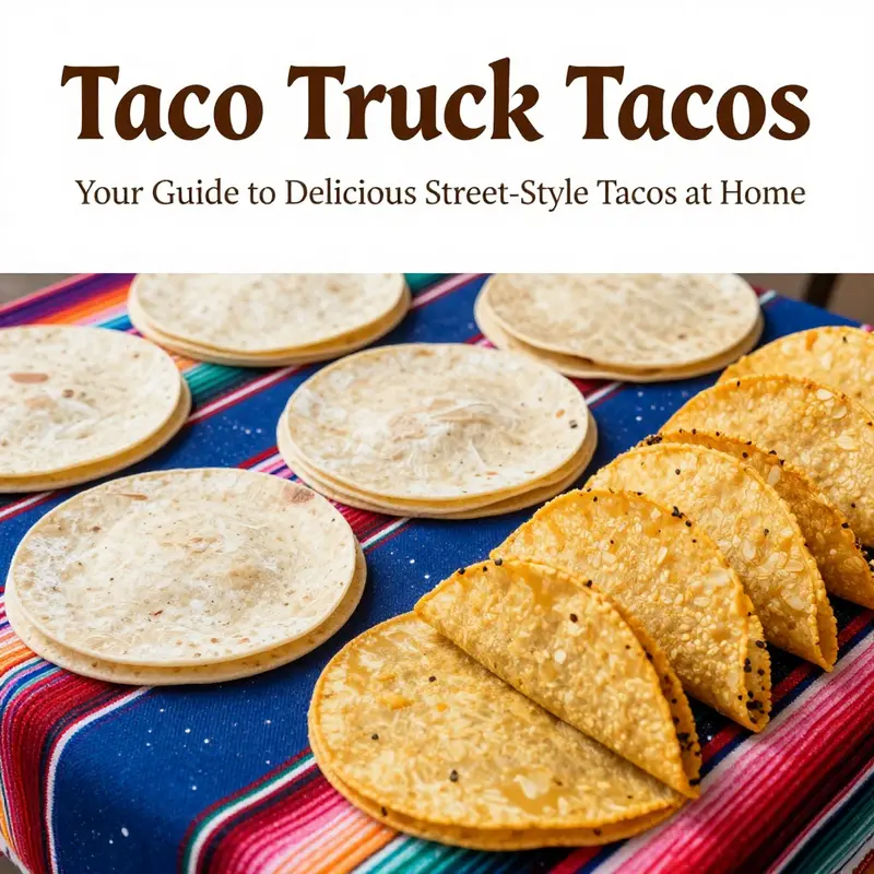 Soft flour and corn tortillas ready for filling, showcasing the perfect base for taco truck tacos.