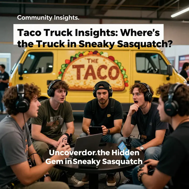 Navigate the in-game map to find the Taco Truck in Sneaky Sasquatch.