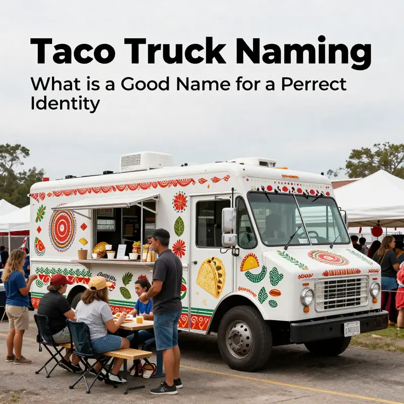 A taco truck with eye-catching branding, embodying the spirit of creativity and flavor.