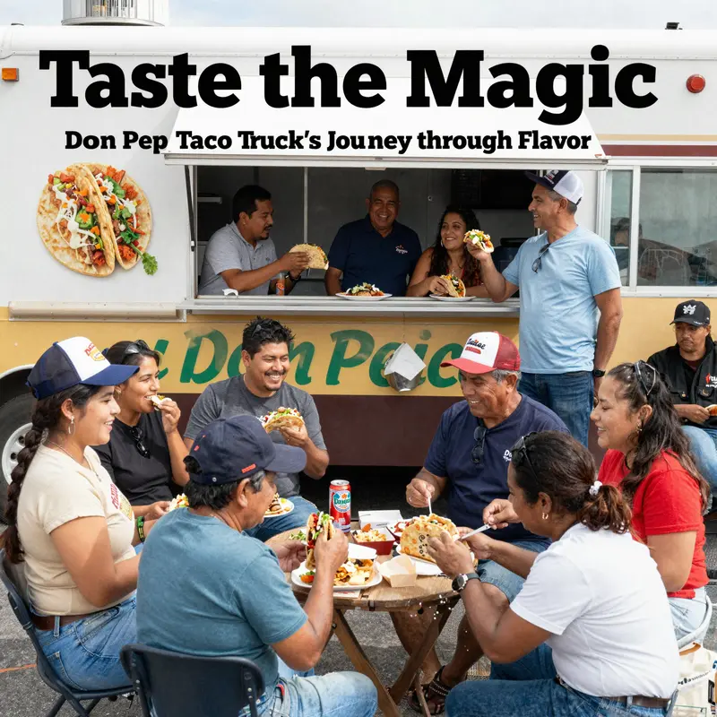 Don Pepe Taco Truck, a vibrant hub of Mexican cuisine, serving delicious tacos to delighted customers.