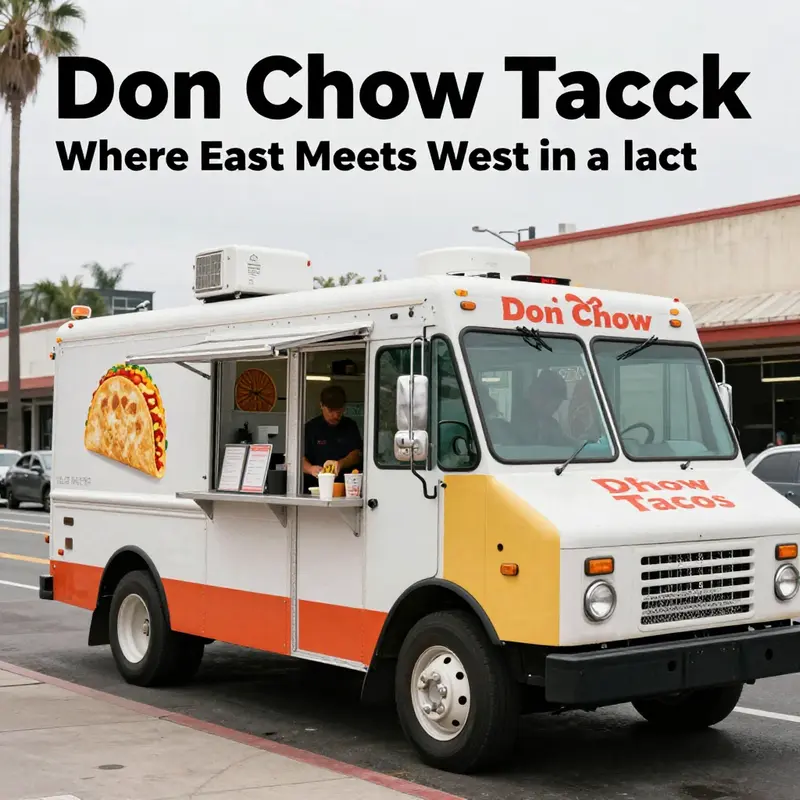 A delicious fusion taco representing the blend of Chinese and Mexican flavors.