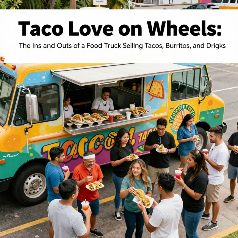 Diverse customers savoring tacos and drinks from a vibrant food truck, illustrating their preferences.