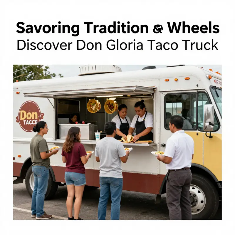 The vibrant exterior of Don Gloria Taco Truck invites patrons into a world of flavorful experiences.