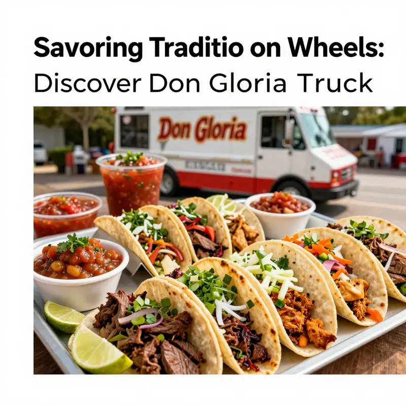 The vibrant exterior of Don Gloria Taco Truck invites patrons into a world of flavorful experiences.
