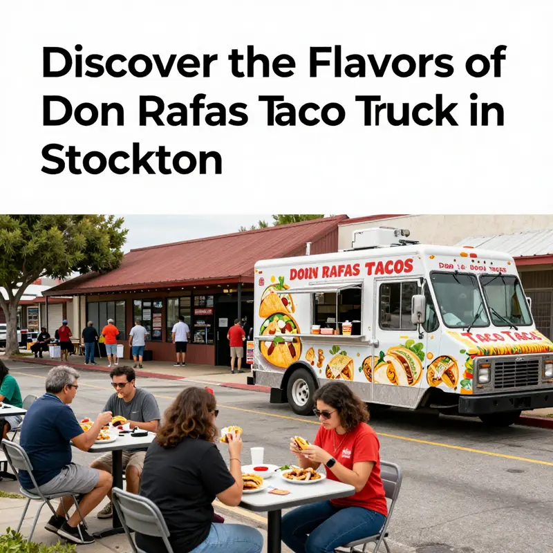 Don Rafas Taco Truck brings vibrant flavors to the streets of Stockton, easily accessible for all taco lovers.