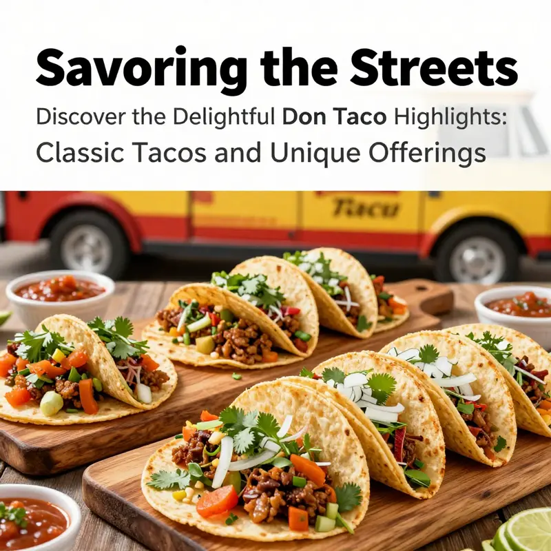 A delicious array of classic and unique tacos showcasing the essence of Mexican street food.