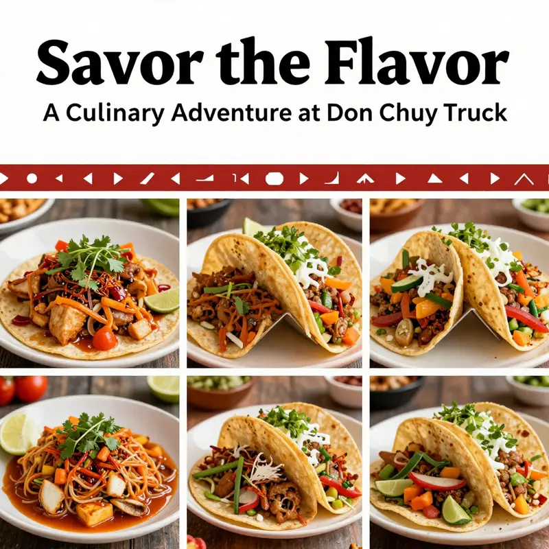 A vibrant array of Don Chuy’s menu highlights, showcasing the delicious offerings that await taco fans.