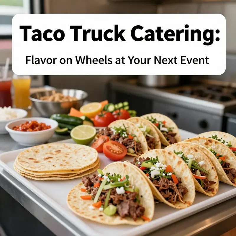 Catch a glimpse of a taco truck ready to serve happy customers.