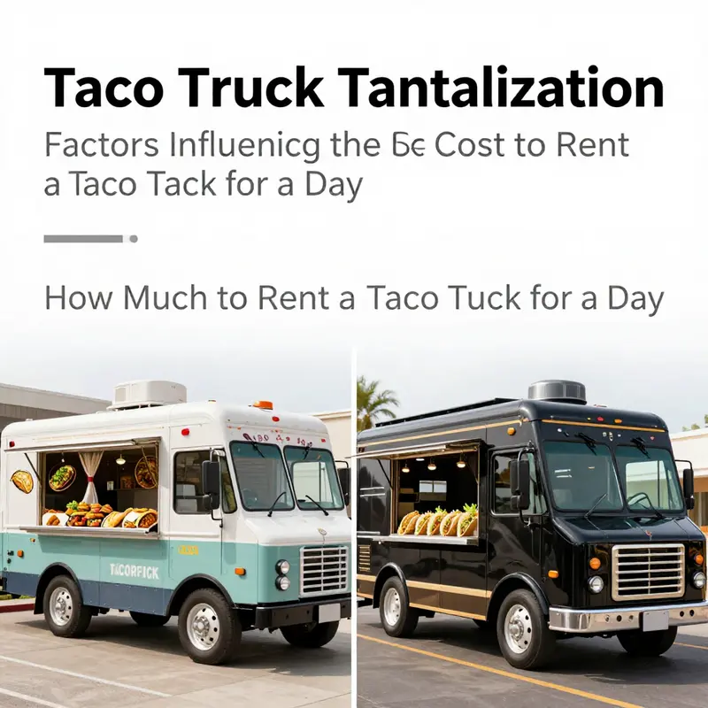 Overview of basic rental costs for taco trucks to help you budget effectively.