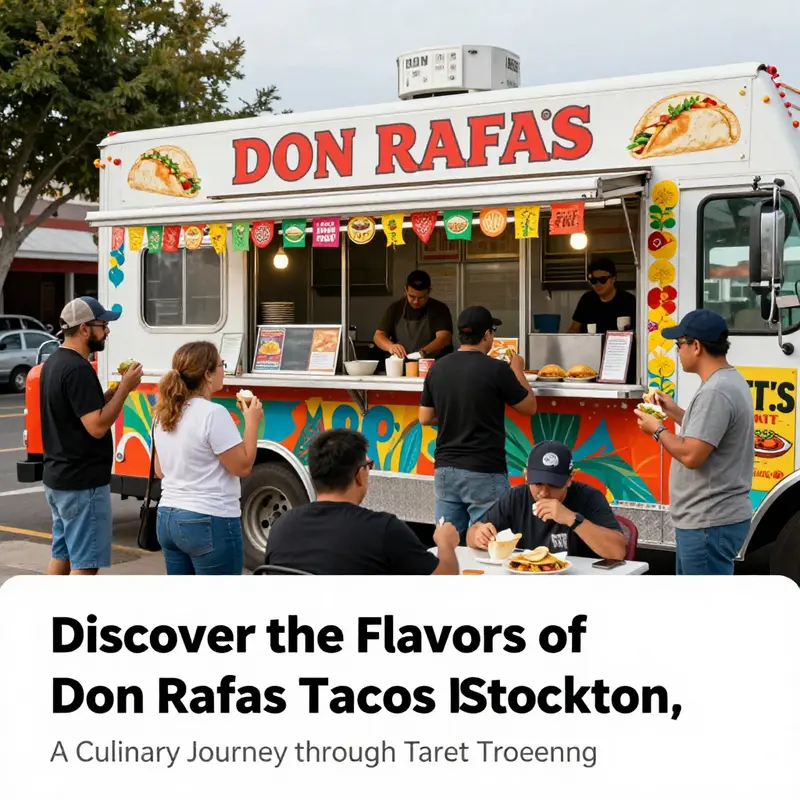 A lively scene of Don Rafas Taco Truck creating a festive environment for taco lovers.