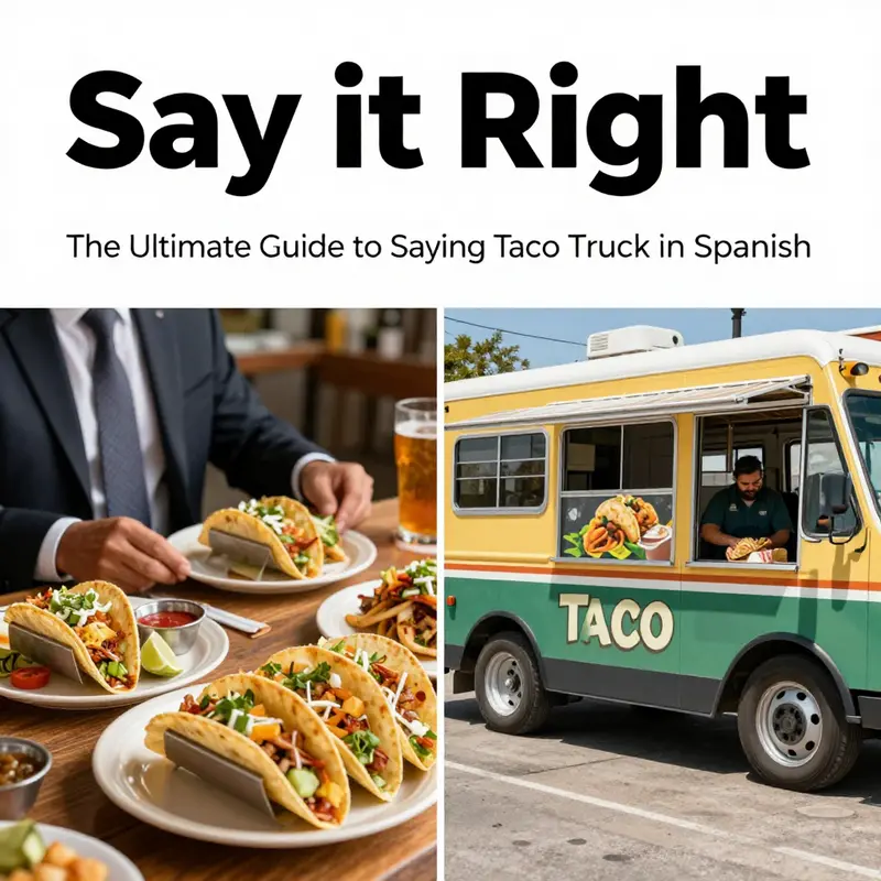 Understanding taco truck terminology in a lively taco truck setting.