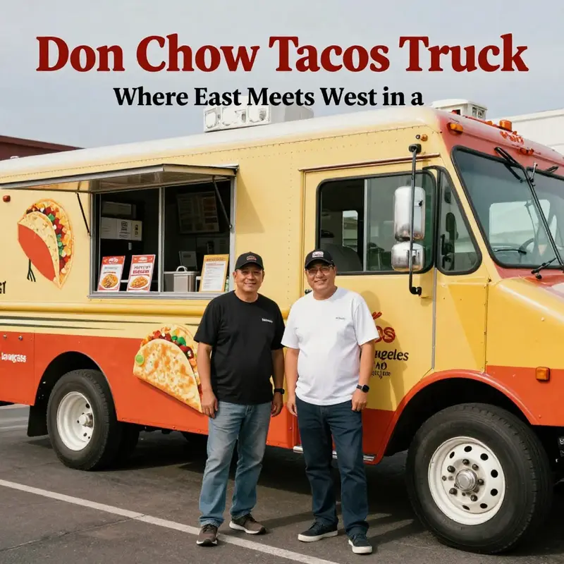 A delicious fusion taco representing the blend of Chinese and Mexican flavors.