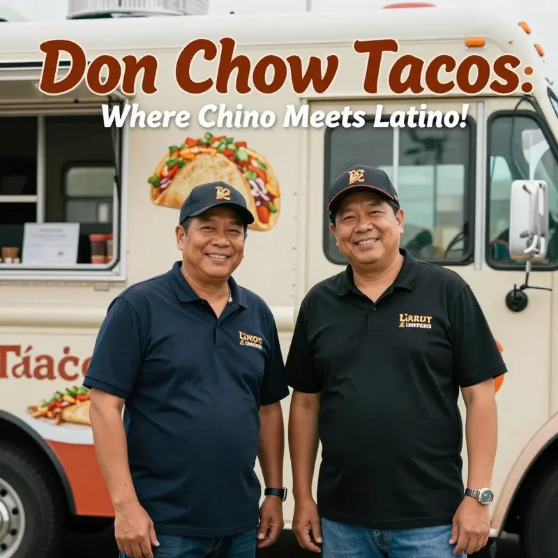 Fusion tacos featuring Chinese and Mexican flavors, proudly served from the Don Chow Tacos food truck.