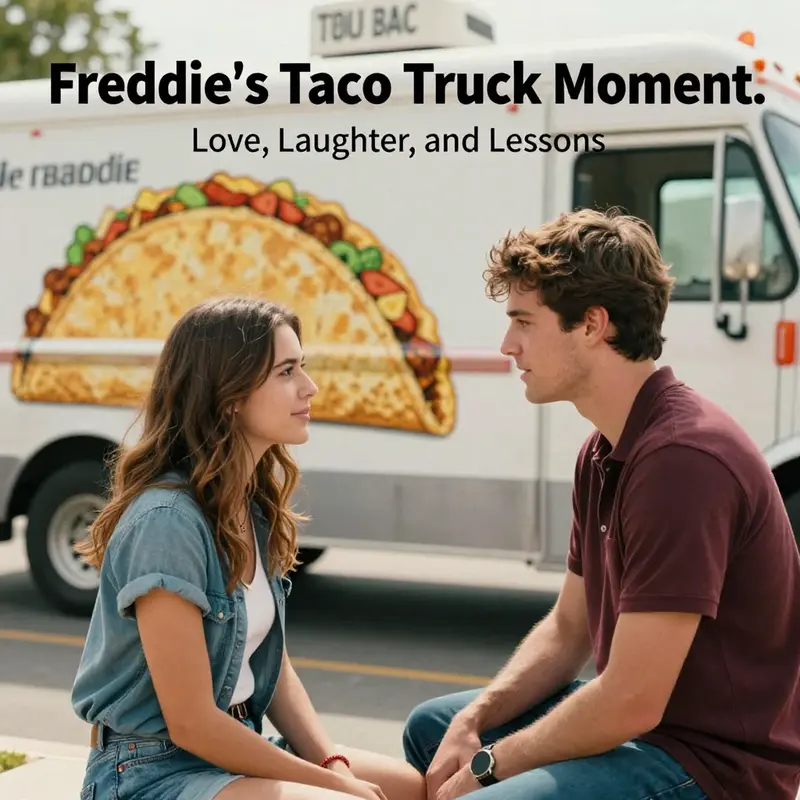 The iconic moment when Freddie pushes Carly out of the way from an incoming taco truck.