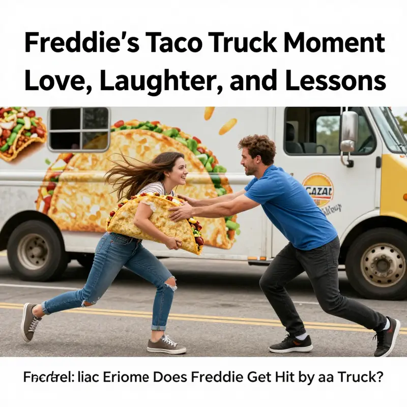The iconic moment when Freddie pushes Carly out of the way from an incoming taco truck.