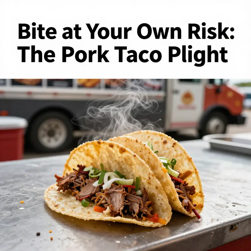 The tempting appearance of a pork taco that hides serious health risks.