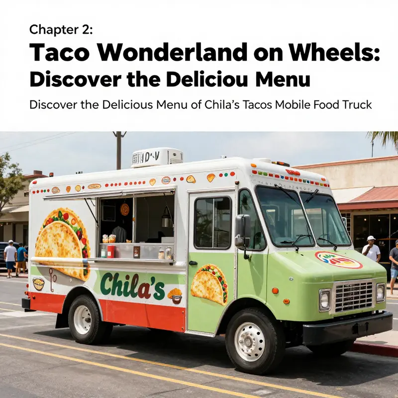 A colorful and tempting array of tacos from Chila’s Tacos Mobile Food Truck, showcasing their diverse offerings.