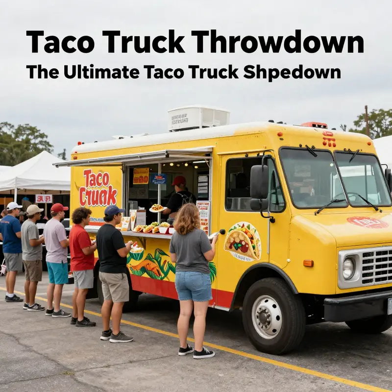A lively taco truck festival brings together food lovers in a celebration of flavors and community.
