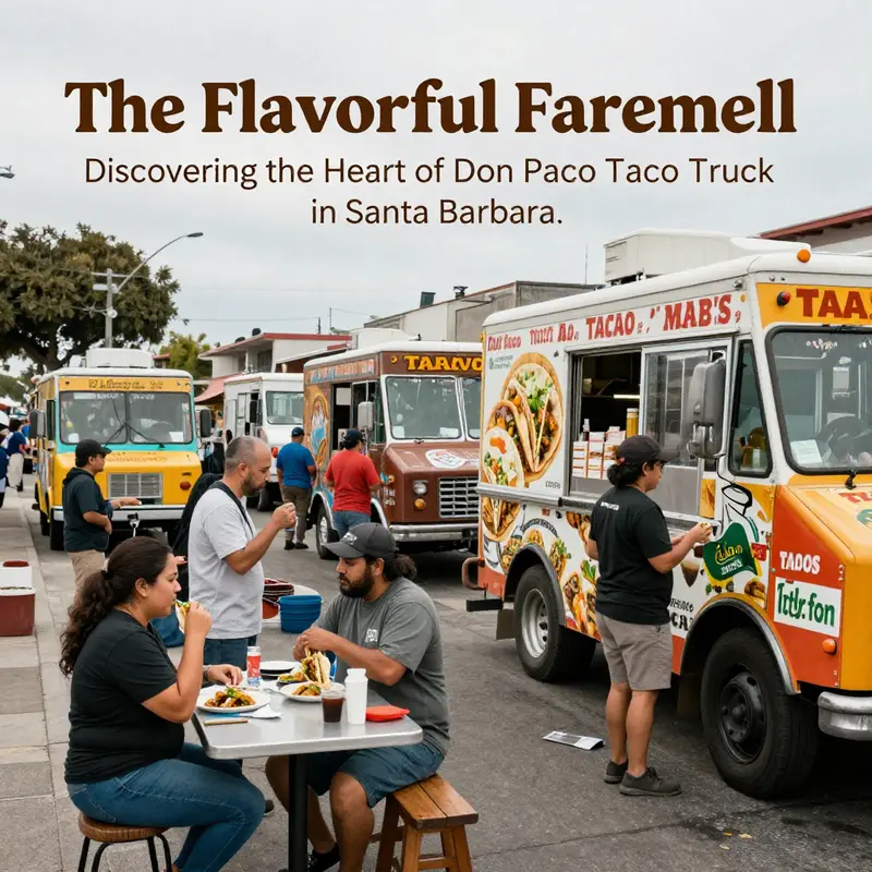 The moment of closure for Don Paco Taco Truck captured in the heart of Santa Barbara.