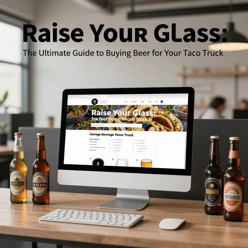 A busy wholesale beverage distributor showcasing a variety of beers perfect for taco trucks.