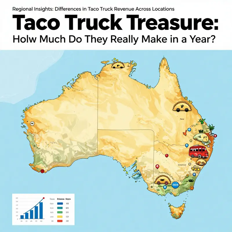 A taco truck operating during a busy market, highlighting its revenue potential.