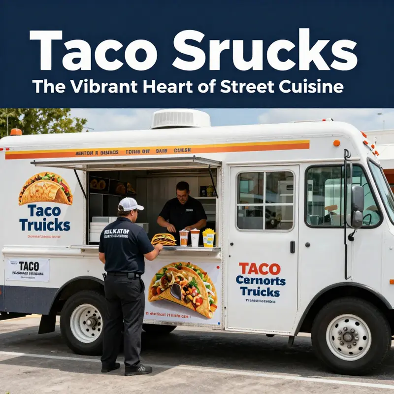The lively scene of a taco truck highlighting its cultural roots in the community.
