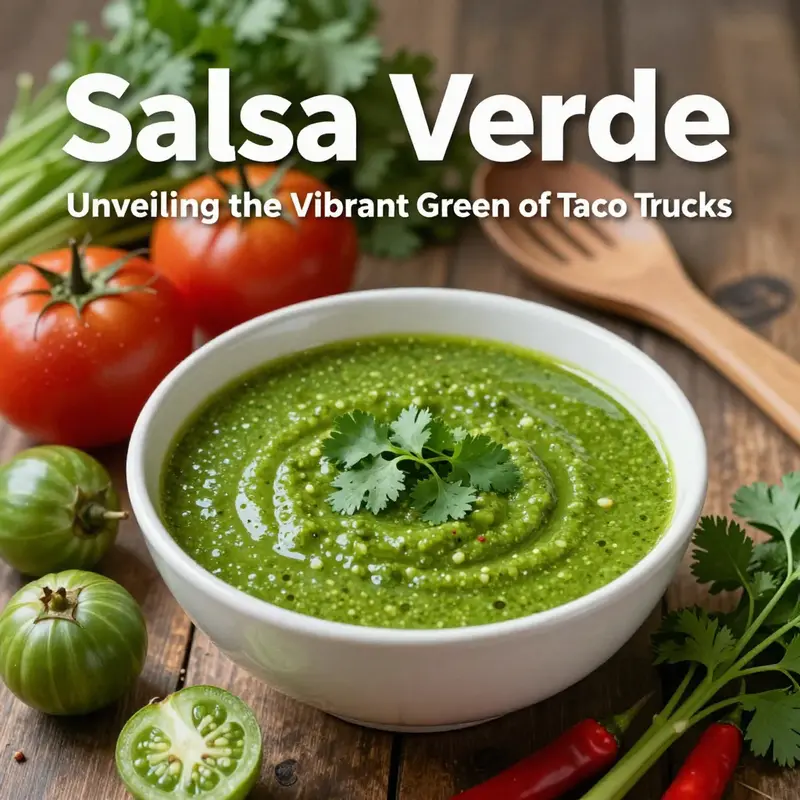 A vibrant salsa verde highlighting the freshness and brightness of its ingredients.
