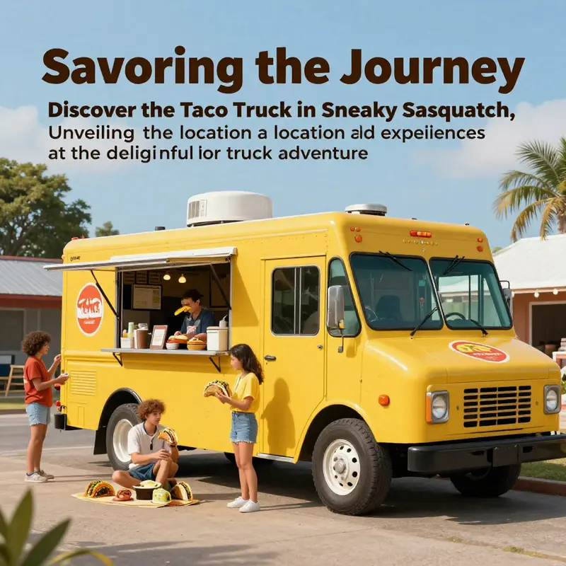 A vivid cover image showcasing the taco truck in Sneaky Sasquatch.